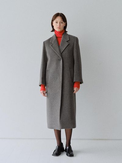 MOHAN Cashmere Wool Classic Semi-Double Breasted Coat