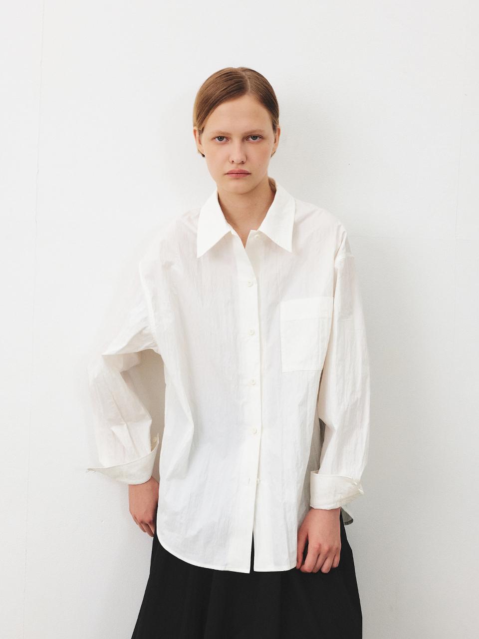 MOHAN Cotton Nylon Overfit Washed Shirt