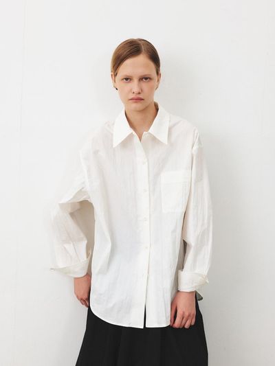 MOHAN Cotton Nylon Overfit Washed Shirt