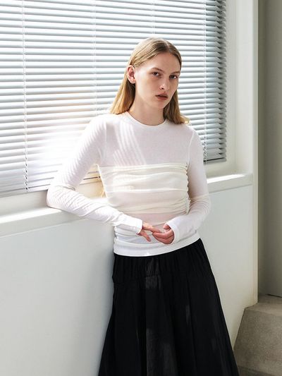 MOHAN Shirred Tube Layered Top [3COLORS]