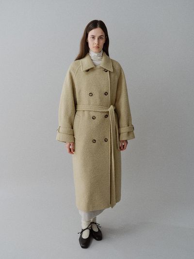 MOHAN Suri Boucle Double Button Long Coat