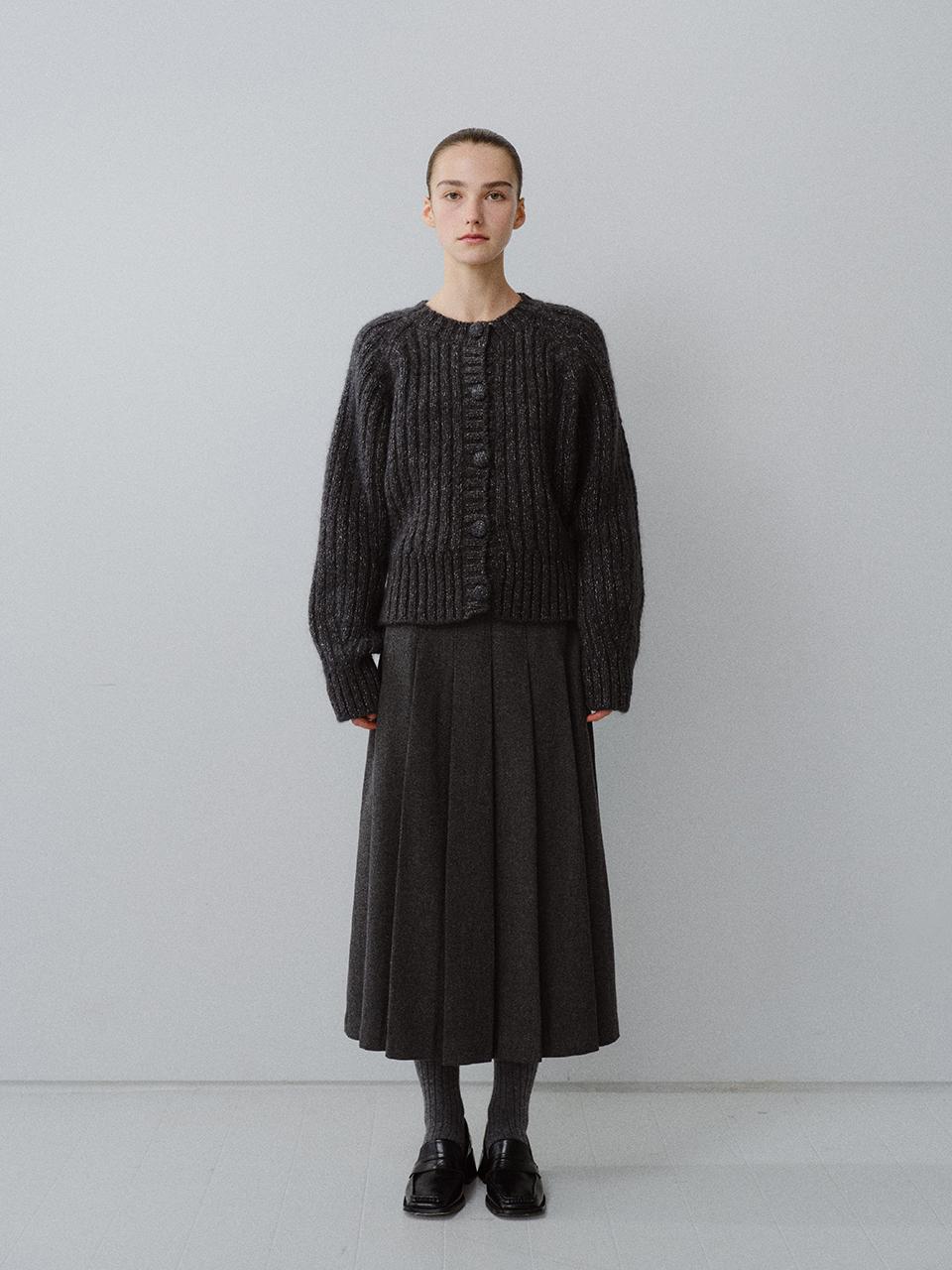 MOHAN TFW CLASSIC WOOL PLEATS SKIRT_2COLORS