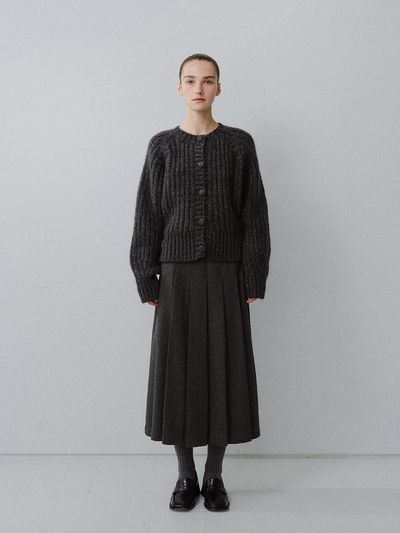 MOHAN TFW CLASSIC WOOL PLEATS SKIRT_2COLORS
