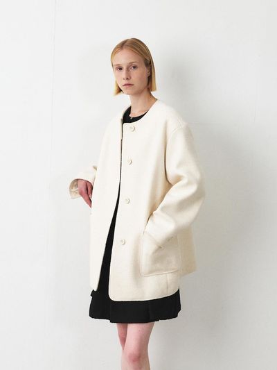 MOHAN Tweed Overfit Single Jacket