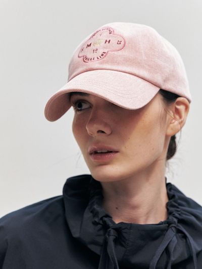 MOHAN Vintage Cotton Tube Post Ball Cap [Pink]