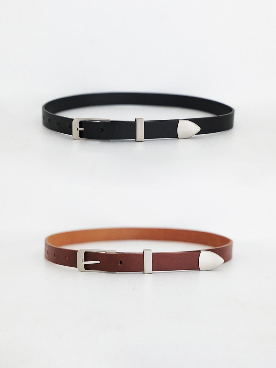 MOHAN Western Full-grain Italian Leather Belt [Brown/Black]
