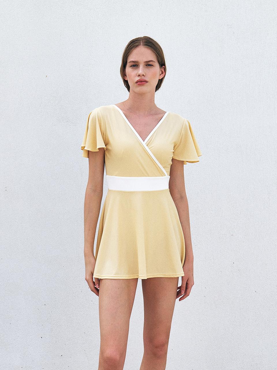 MOHAN Wrap Flare Feminine One-piece Swimsuit