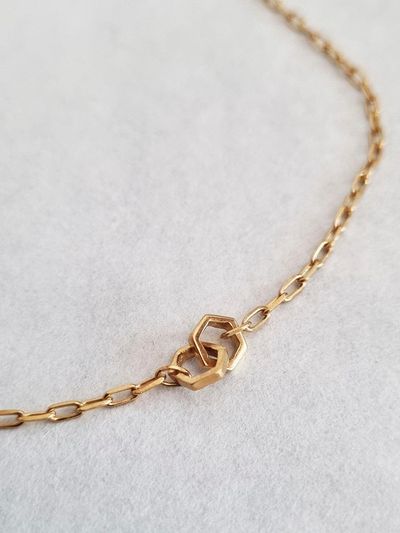 MOI studio Duble Hexagon Necklace