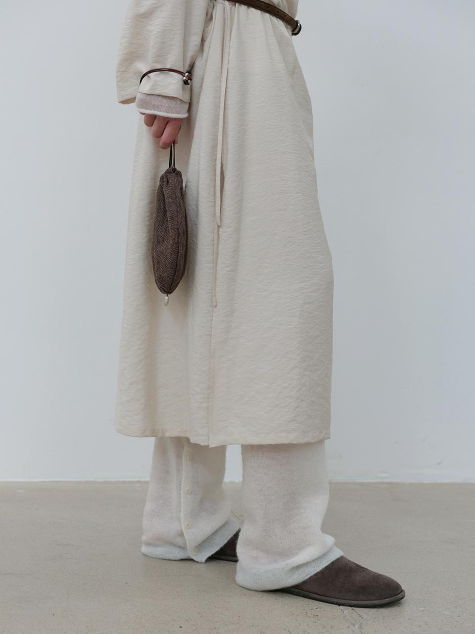 MOIA sheer knit pants (ivory)