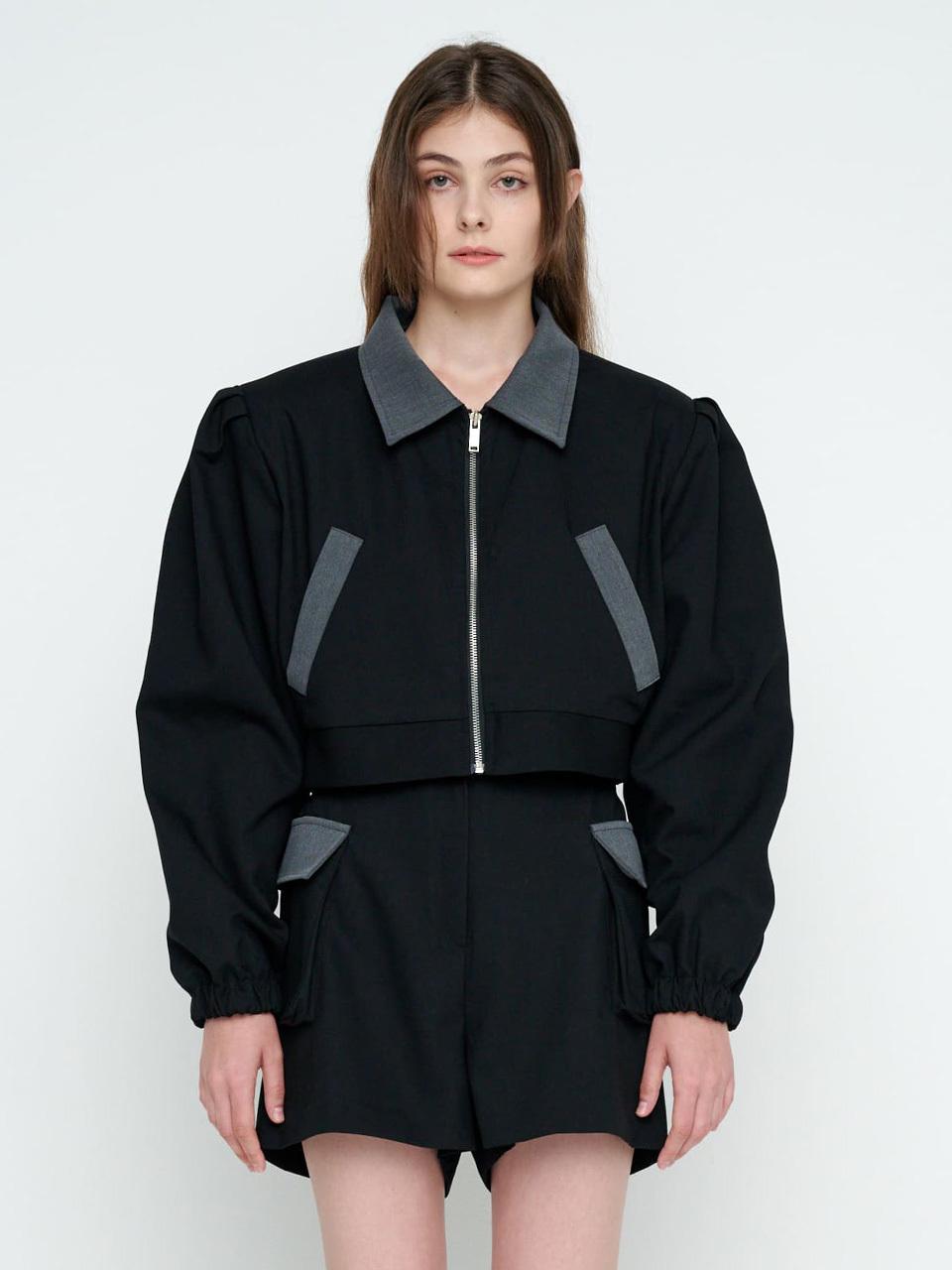 MOIFAIRE BULD POINTED WOOL JACKET / BLACK