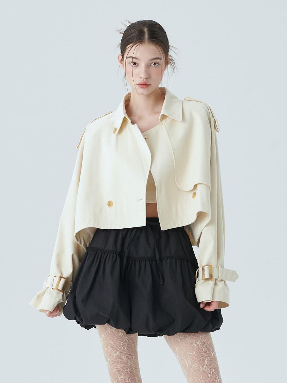 MOIFAIRE CROP TRENCH JACKET