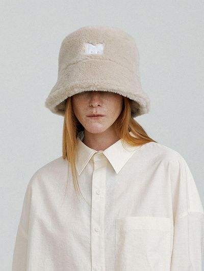 molliolli BUCKET LAMB fur hat