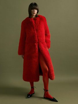 molliolli CERA 2way fur coat [red]