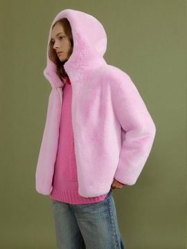molliolli COMELY L zip up hoodie jumper [pink]
