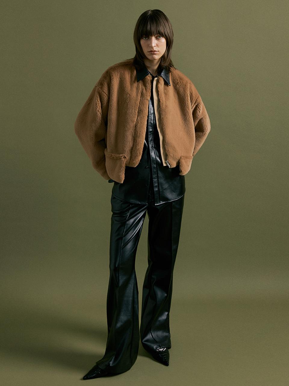 molliolli DALL uneven pocket jacket [brown]