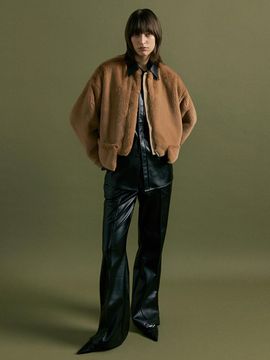 molliolli DALL uneven pocket jacket [brown]