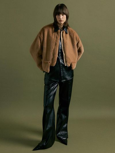 molliolli DALL uneven pocket jacket [brown]