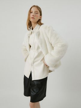 molliolli Delma Daily Easy Fur Jacket (White)