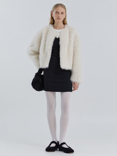 molliolli Fleece Curly Fur Jacket