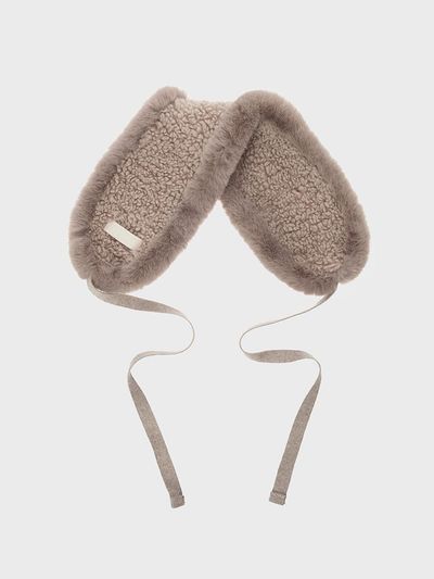 molliolli fur earmuffs [taupe]