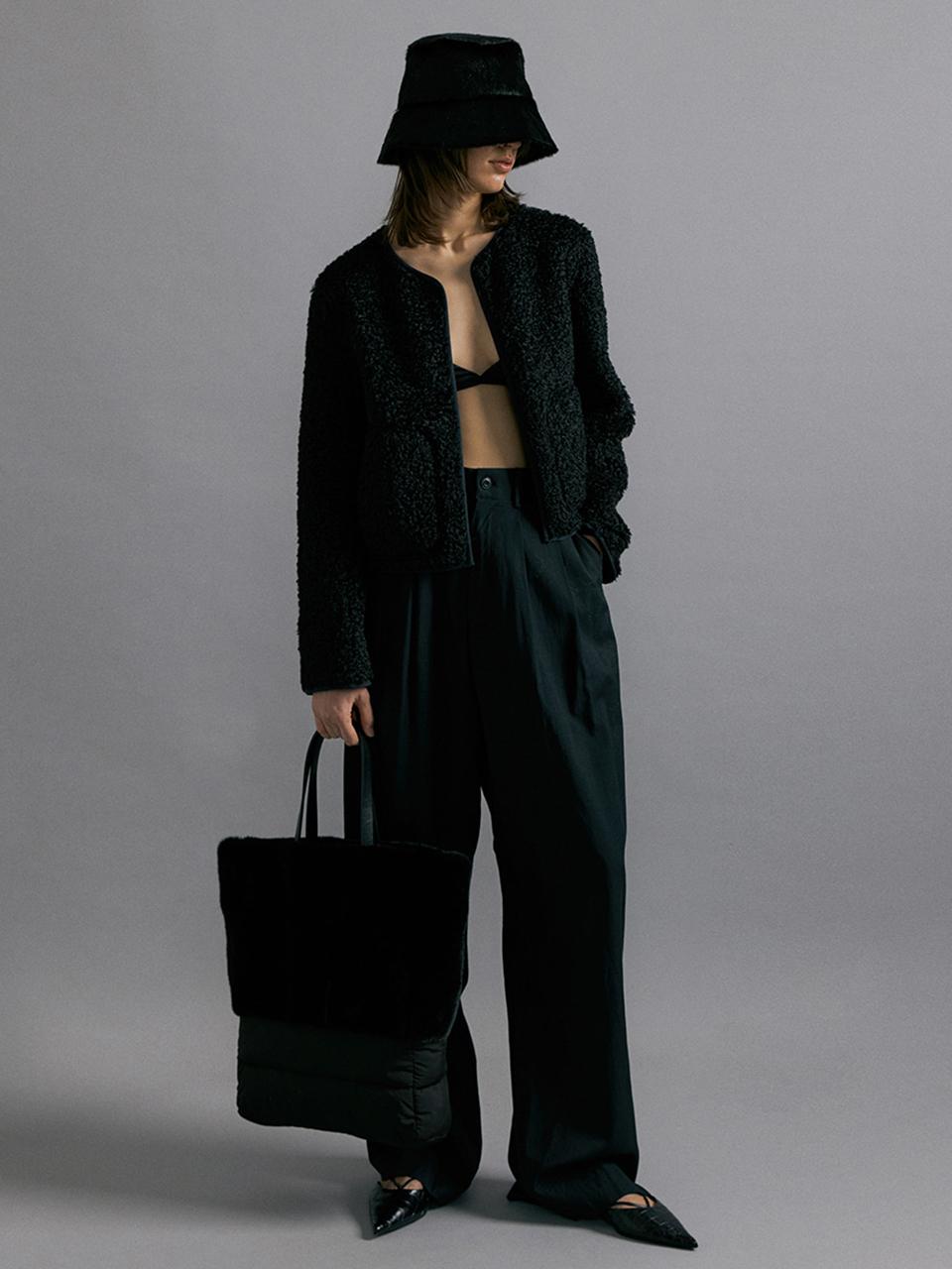 molliolli KIM reversible cardigan jacket [black]