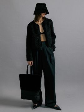 molliolli KIM reversible cardigan jacket [black]