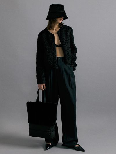molliolli KIM reversible cardigan jacket [black]