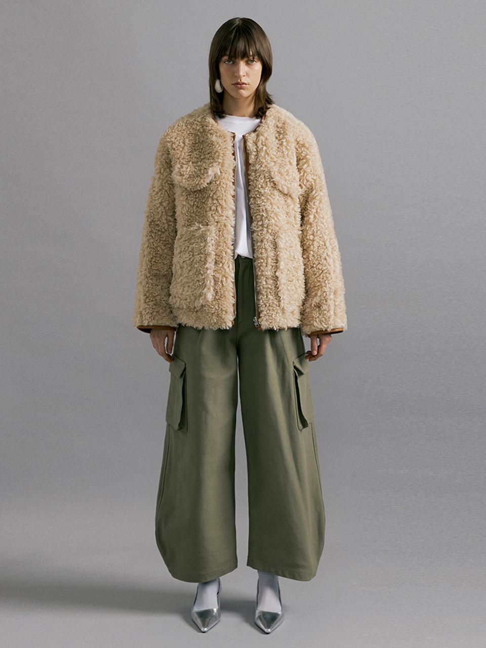 molliolli MOE reversible zipup jumper [beige]