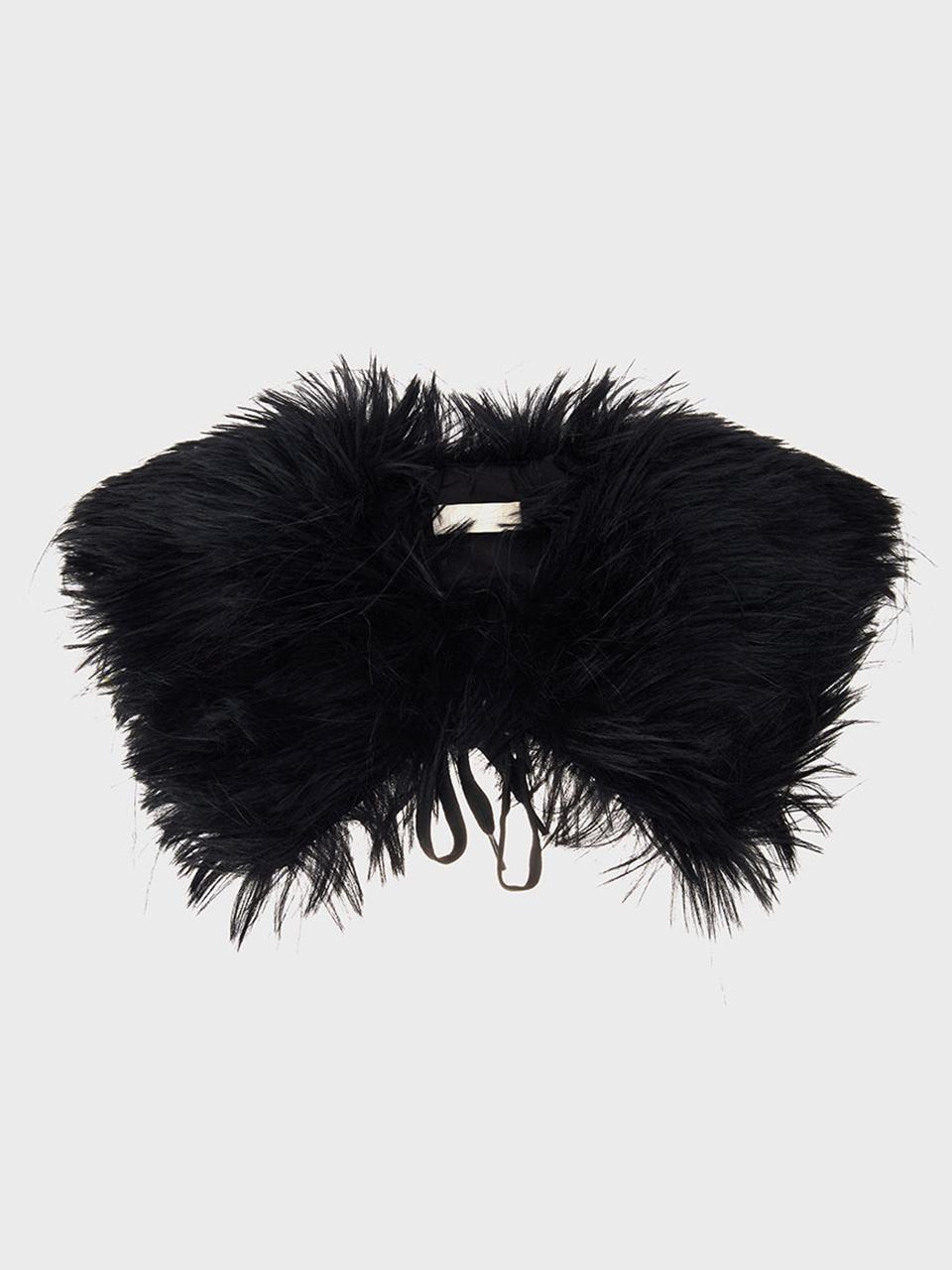 molliolli MU fur collar muffler [black]