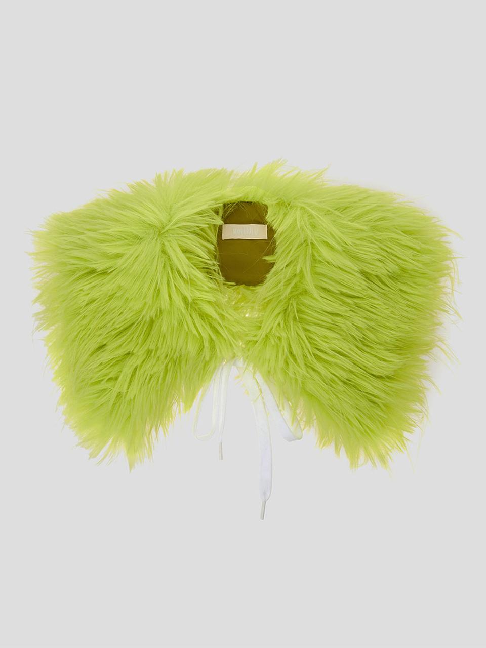 molliolli MU fur collar muffler [green]