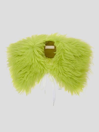 molliolli MU fur collar muffler [green]