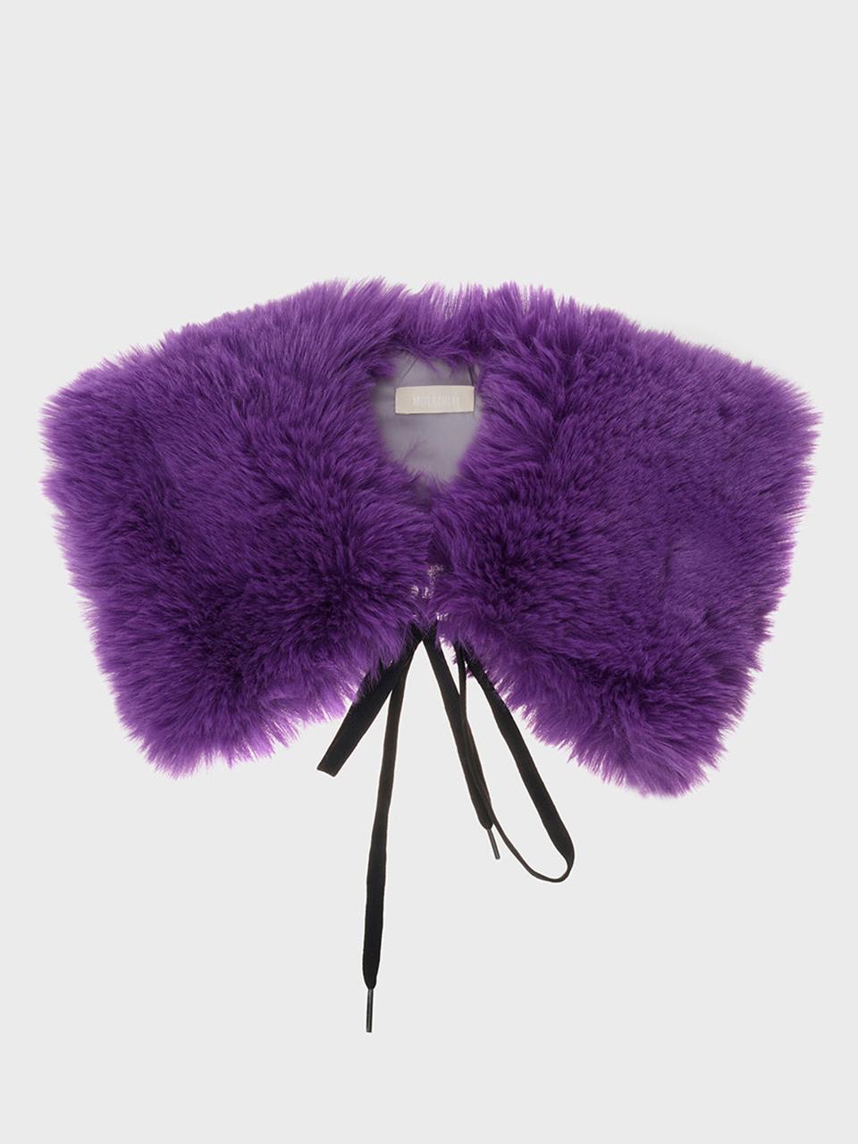 molliolli MU fur collar muffler [purple]