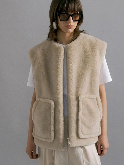 molliolli OLI over fur vest
