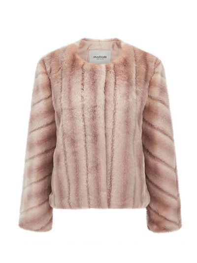 molliolli Prelude Eco Fur Coat [Pink]