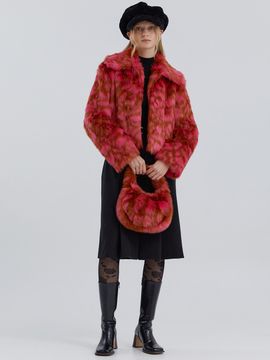 molliolli Vave Pattern Fur Jacket (3C)