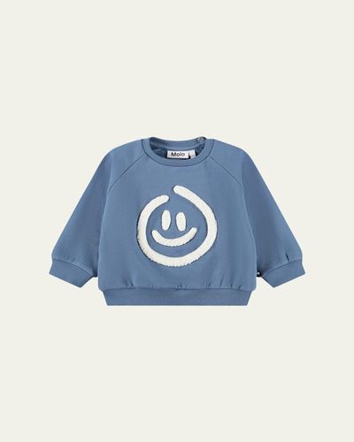 Molo Boy's Disc Embroidered Organic Cotton Sweatshirt