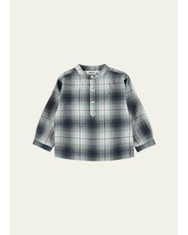 Molo Boy's Enoz Check Organic Cotton Shirt