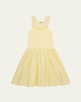 Molo Croco Sleeveless A-Line Cotton Dress