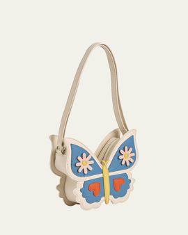 Molo Girl's Butterfly Faux Leather Crossbody Bag