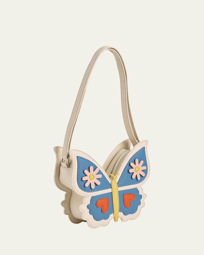 Molo Girl's Butterfly Faux Leather Crossbody Bag
