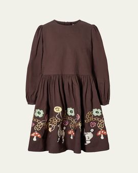 Molo Girl's Camma Embroidered Organic Cotton Dress