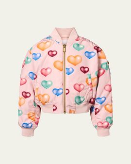 Molo Girl's Hedia Heart Bomber Jacket
