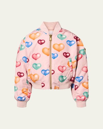 Molo Girl's Hedia Heart Bomber Jacket