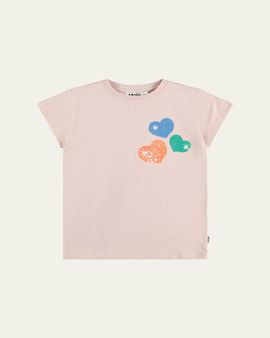 Molo Girl's Ranva Sequin Heart Cotton T-Shirt