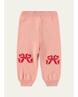 Molo Girl's Solana Bow Wool Knit Pants