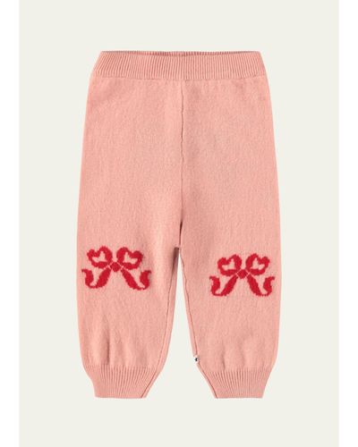 Molo Girl's Solana Bow Wool Knit Pants