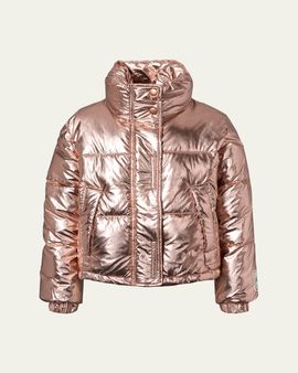Molo Kid's Hansine Metallic Quilted Jacket