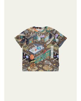 Molo Little Boy's & Boy's Riley Museum Print T-Shirt
