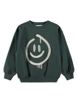 Molo Little Kid's & Kid's Smiley Crewneck Sweatshirt