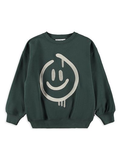 Molo Little Kid's & Kid's Smiley Crewneck Sweatshirt